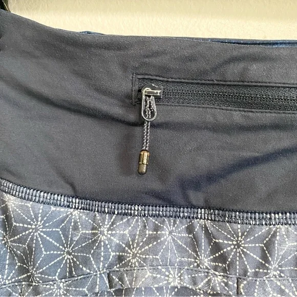 Lululemon Athletica Run Times Navy Printed Mid Rise Lined Athletic Shorts Size 4 - Picture 7 of 9